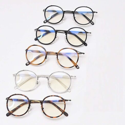 kachawoo Retro Style Vintage Round Glasses Frame Acetate Clear Lens Optical Eyewear in Saudi Arabia