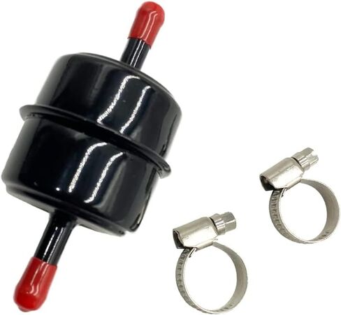 Fuel Filter Metal 5/16" with hose clamps Replacement for Hisun UTV 400,450,500,550,700,750,800,1000,Massimo MSU500 MSU700,Axis,Bennche,Cub Cadet,Coleman,Yardsport in Saudi Arabia