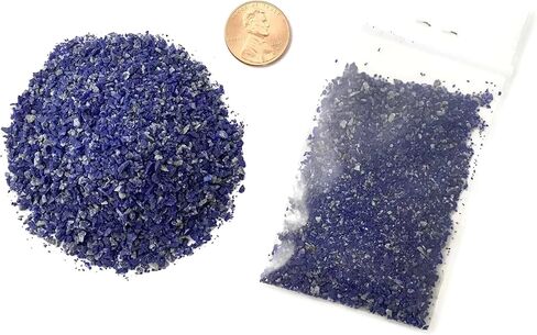 مسحوق طبيعي، لازورد لترصيع الحجر، متوسط، 1/2 أونصة in Kuwait