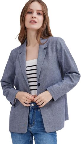 Womens Blazers, Casual Long Sleeve Open Front Jackets, Collared Work Office Button Blazer in Saudi Arabia