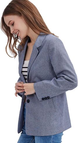 Womens Blazers, Casual Long Sleeve Open Front Jackets, Collared Work Office Button Blazer in Saudi Arabia