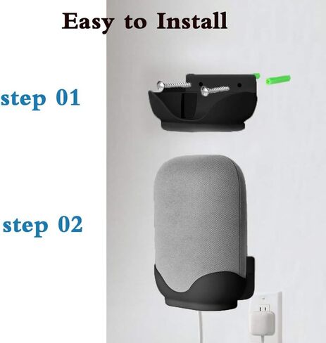 عبوتان من حامل التثبيت على الحائط المتوافق مع مكبر صوت Google Nest الصوتي، مع إدارة سلكية مدمجة سهلة التركيب، حامل ثابت وملحقات حامل مكبر صوت ذكي من Google Nest لتوفير المساحة in Saudi Arabia