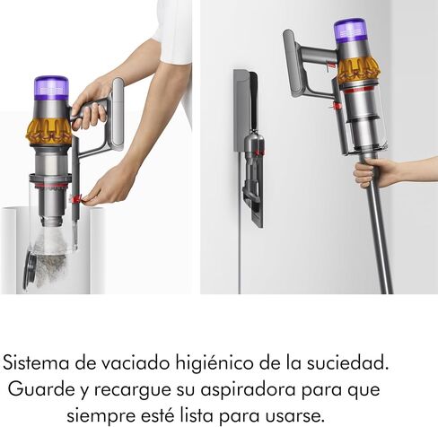 مكنسة كهربائية لاسلكية دايسون V15 ديتكت، أصفر/نيكل in Kuwait