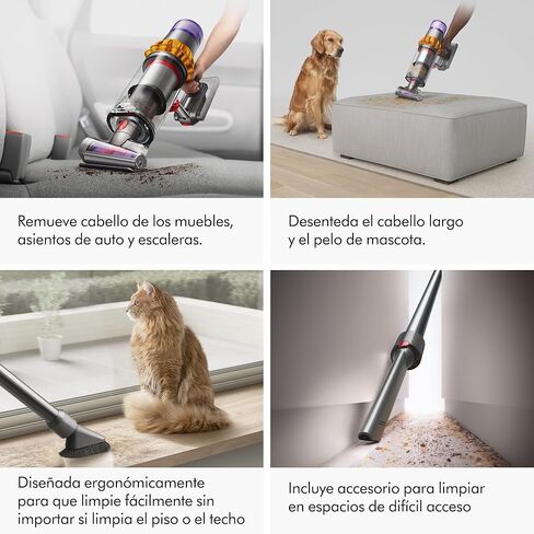 مكنسة كهربائية لاسلكية دايسون V15 ديتكت، أصفر/نيكل in Kuwait