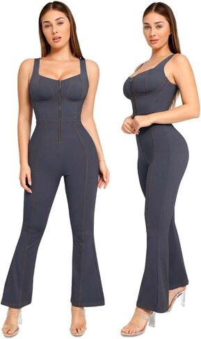 بذلة Popilush The Shapewear - بذلة من الدنيم الصناعي للنساء ملابس داخلية مدمجة للتحكم في البطن من الجينز رومبير ملابس داخلية كاملة in Kuwait