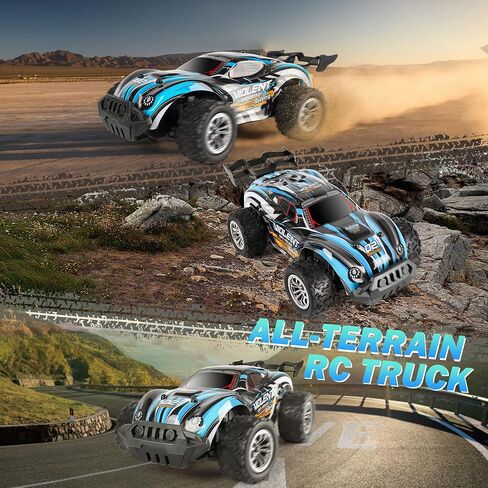 BEMITON Remote Control Car, 1:18 Scale Race Car Truck Toys, Fast 2.4GHz All Terrain 2WD High Speed 20+ Km/h Off-Road RC Vehicle Truck, Best Gift for 6 7 8 9 10 11 12+ Year Old Boys and Kids in Kuwait