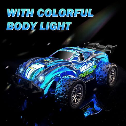BEMITON Remote Control Car, 1:18 Scale Race Car Truck Toys, Fast 2.4GHz All Terrain 2WD High Speed 20+ Km/h Off-Road RC Vehicle Truck, Best Gift for 6 7 8 9 10 11 12+ Year Old Boys and Kids in Kuwait