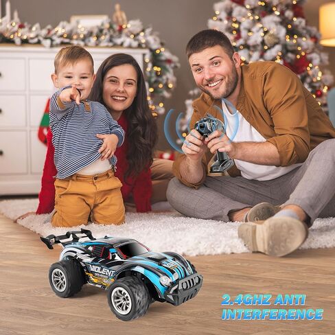 BEMITON Remote Control Car, 1:18 Scale Race Car Truck Toys, Fast 2.4GHz All Terrain 2WD High Speed 20+ Km/h Off-Road RC Vehicle Truck, Best Gift for 6 7 8 9 10 11 12+ Year Old Boys and Kids in Kuwait