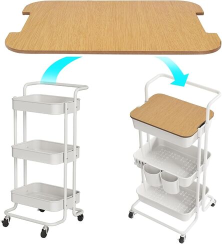 Utility Cart Cover Board, Craft Cart Cover Board, Wooden Cover Board for Utility Cart, Used for Car Cover Replacement and Neat Storage (Utility Cart Not Included) in Kuwait