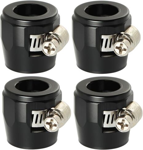 10AN Hex Hose Finisher Clamp Aluminum Black, Pack of 4 in Saudi Arabia