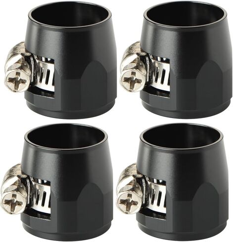 10AN Hex Hose Finisher Clamp Aluminum Black, Pack of 4 in Saudi Arabia