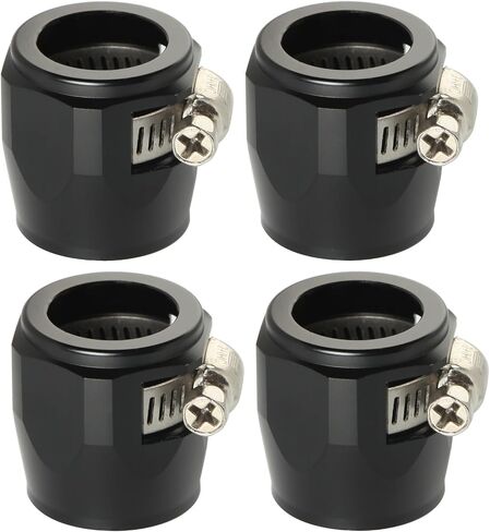 10AN Hex Hose Finisher Clamp Aluminum Black, Pack of 4 in Saudi Arabia
