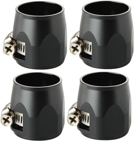 10AN Hex Hose Finisher Clamp Aluminum Black, Pack of 4 in Saudi Arabia