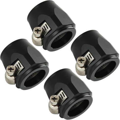 10AN Hex Hose Finisher Clamp Aluminum Black, Pack of 4 in Saudi Arabia
