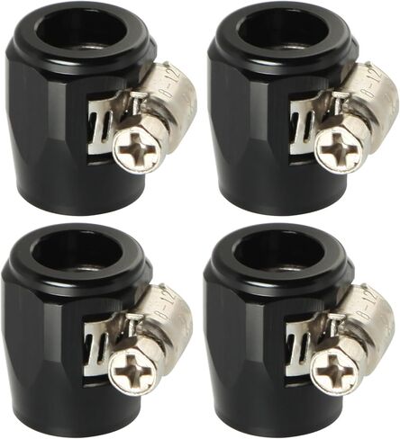 10AN Hex Hose Finisher Clamp Aluminum Black, Pack of 4 in Saudi Arabia