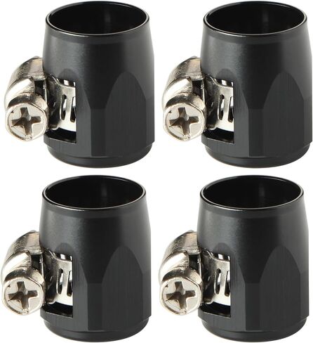 10AN Hex Hose Finisher Clamp Aluminum Black, Pack of 4 in Saudi Arabia