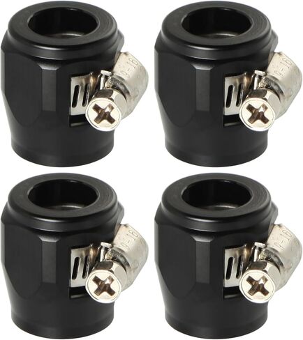 10AN Hex Hose Finisher Clamp Aluminum Black, Pack of 4 in Saudi Arabia