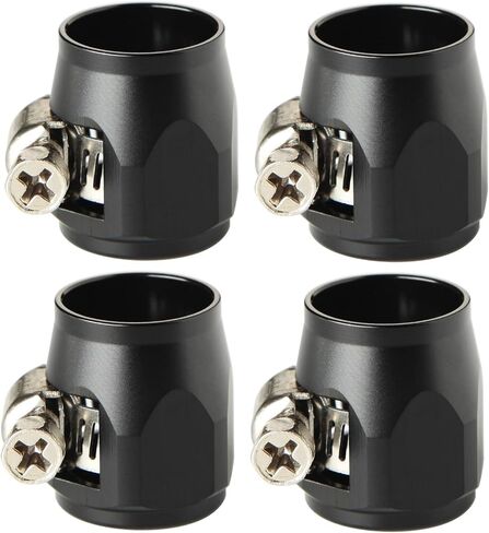 10AN Hex Hose Finisher Clamp Aluminum Black, Pack of 4 in Saudi Arabia