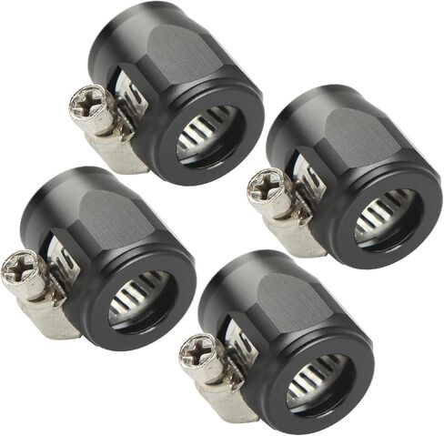 10AN Hex Hose Finisher Clamp Aluminum Black, Pack of 4 in Saudi Arabia