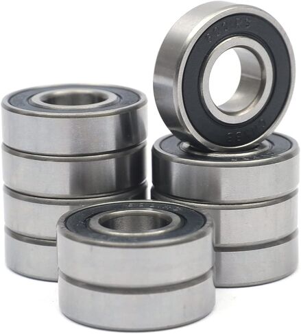 10 PCS 6002-2RS Double Rubber Sealed Deep Groove Ball Bearings 15x32x9mm, Deep Groove Ball Bearing ABCE-3 Pre-Lubricated (6002-2RS, 10) in Saudi Arabia