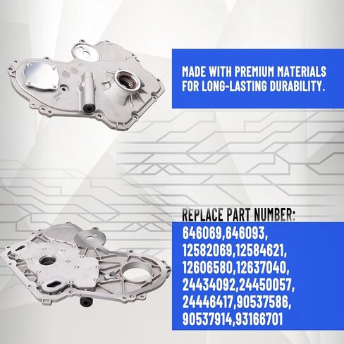 RCRBT 12606580 Timing Cover Oil Pump Compatible with Buick Lacrosse 2010-2016&Chevrolet Cobalt HHR Malibu 2000-2017&Pontiac G5 G6 2006-2010 Replacement 12582069 12584621 in Saudi Arabia