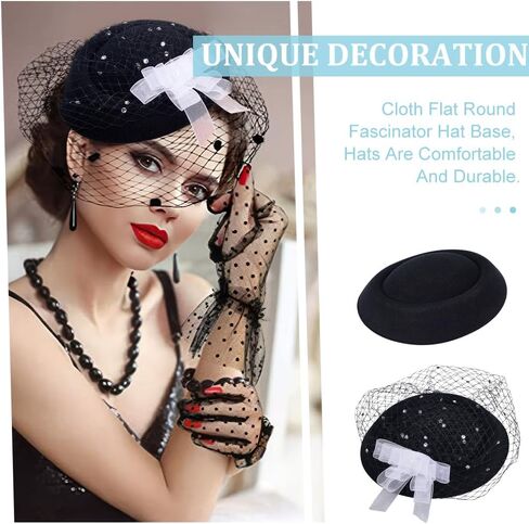 NBEADS Round Hat Base, White Cloth Fascinator Hat Base in Saudi Arabia