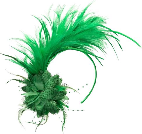 BABEYOND Fascinator Hats for Women Feather Headband Kentucky Headpiece Gatsby Derby Hat for Cocktail Wedding Tea Party in Saudi Arabia