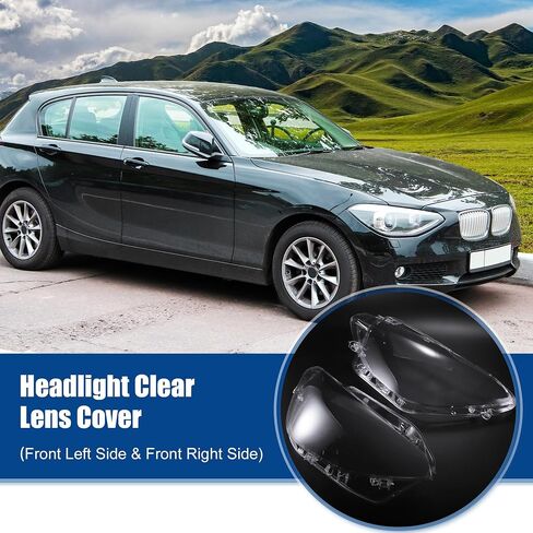 ACROPIX غطاء المصباح الأمامي الأيسر الأيمن للمصابيح الأمامية غطاء عدسة شفاف مناسب لسيارات BMW F20 2012-2014 رقم 63117414141 - حزمة من 2 in Saudi Arabia