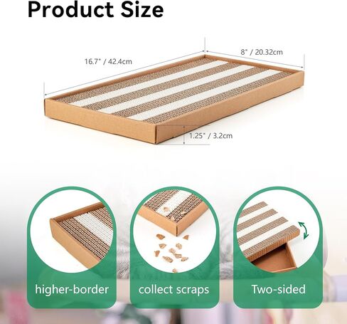 وسادات خدش القطط، 3 قطع من ألواح الخدش من الورق المقوى للقطط، عمود خدش سهل للقطط من الورق المقوى، خدش القطط، تصميم مزدوج الجوانب للعبة داخلية للقطط in Kuwait