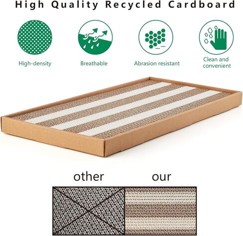 وسادات خدش القطط، 3 قطع من ألواح الخدش من الورق المقوى للقطط، عمود خدش سهل للقطط من الورق المقوى، خدش القطط، تصميم مزدوج الجوانب للعبة داخلية للقطط in Kuwait