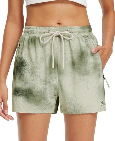 شورت Libin النسائي للجري الرياضي 3 بوصات 2 في 1 شورت رياضي سريع الجفاف للتمارين الرياضية من أجل الرياضات الصيفية غير الرسمية in Kuwait