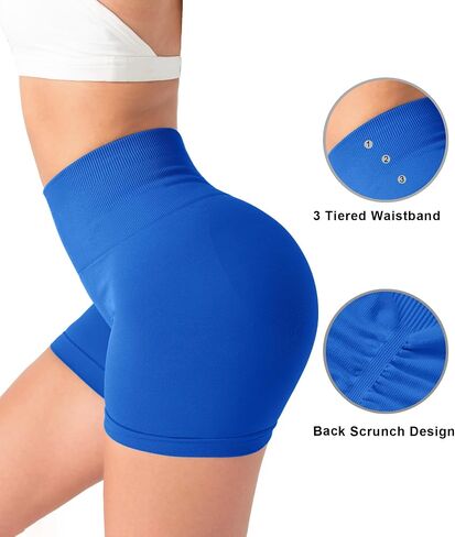 OUDOTA Workout Shorts Women Scrunch Butt Lifting Yoga Gym Shorts Seamless Biker Shorts Women Tummy Control in Saudi Arabia