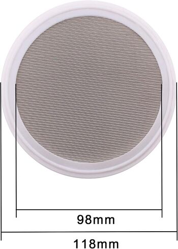 حشية صحية DERNORD مقاس 4 بوصات PTFE (تفلون) مع شاشة ستانلس ستيل - البرسيم ثلاثي المشبك (20 شبكة) in Saudi Arabia