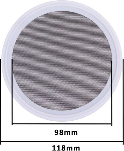 حشية صحية DERNORD مقاس 4 بوصات PTFE (تفلون) مع شاشة ستانلس ستيل - البرسيم ثلاثي المشبك (20 شبكة) in Saudi Arabia