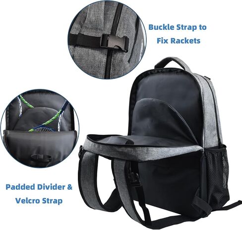 AUMTISC Tennis Bag Backpack 2 Rackets, Tennis Racket Bags with Insulated Pocket and Separate Shoe Compartment to Hold Pickleball Paddle, Badminton Squash Racquet, and Accessories in Saudi Arabia