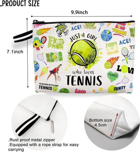 Tennis Accessories for Women,Tennis Gifts Tennis Makeup Bag Inspirational Gifts for Tennis Gifts for Girls,Gifts for Tennis Lovers Players Birthday Gift for Best Friend Sister (Tennis) in Saudi Arabia