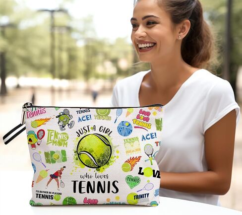 Tennis Accessories for Women,Tennis Gifts Tennis Makeup Bag Inspirational Gifts for Tennis Gifts for Girls,Gifts for Tennis Lovers Players Birthday Gift for Best Friend Sister (Tennis) in Saudi Arabia