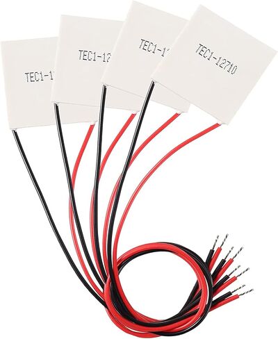 4 قطع TEC1-12703 أقراص تبريد أشباه الموصلات، مبرد حراري كهربائي، وحدة تبريد لوحة التبريد 12 فولت 6 أمبير، وحدة لوحة بلتيير 40 × 40 مللي متر 12 فولت 6 أمبير in Kuwait