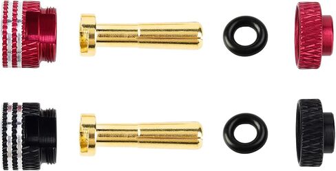 TCRC 2PCS Aluminum Heatsink 5mm Bullet Plug Connectors & Grips for Li-Po and Li-HV Hardcase Power (Red + Black) in Saudi Arabia