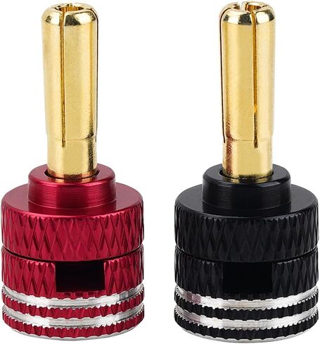 TCRC 2PCS Aluminum Heatsink 5mm Bullet Plug Connectors & Grips for Li-Po and Li-HV Hardcase Power (Red + Black) in Saudi Arabia