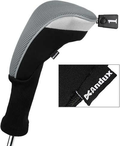 Andux 3pcs/Set Golf 460cc Driver Wood Head Covers with Long Neck and Interchangeable No. Tags in Saudi Arabia