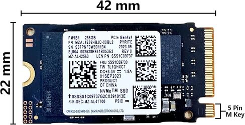 OEM Samsung PM9B1 256GB M.2 PCI-e GEN 4X4 NVME SSD محرك الحالة الصلبة الداخلي 42 مم 2242 عامل الشكل M مفتاح in Kuwait
