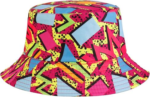 Manfnee Bucket Hat Double-Side-Wear Reversible Sun Hat for Women Men Travel Beach Packable Fisherman Hat in Kuwait