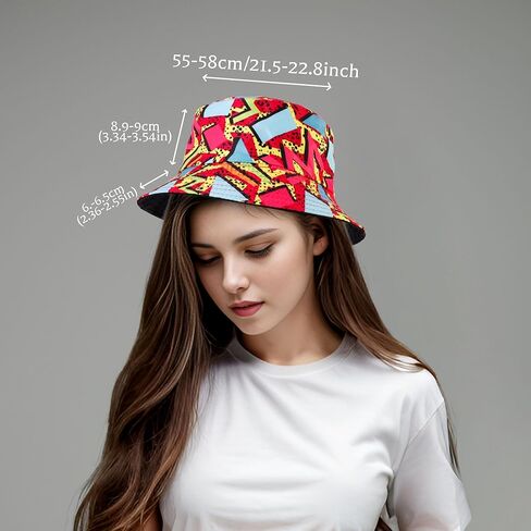 Manfnee Bucket Hat Double-Side-Wear Reversible Sun Hat for Women Men Travel Beach Packable Fisherman Hat in Kuwait