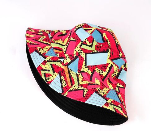 Manfnee Bucket Hat Double-Side-Wear Reversible Sun Hat for Women Men Travel Beach Packable Fisherman Hat in Kuwait