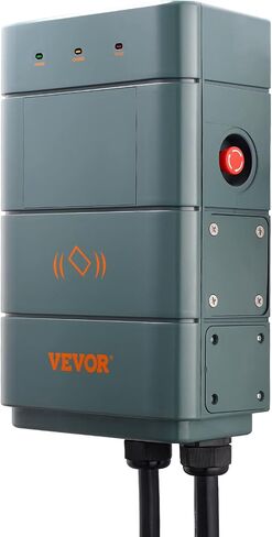 VEVOR Level 2 Electric Vehicle Charging Station, 0-40A Adjustable, 9.6 kW 240V NEMA 14-50 Plug Smart EV Charger with WiFi, 22-Foot TPE Charging Cable for Indoor/Outdoor Use, ETL&Energy Star Certified in Saudi Arabia