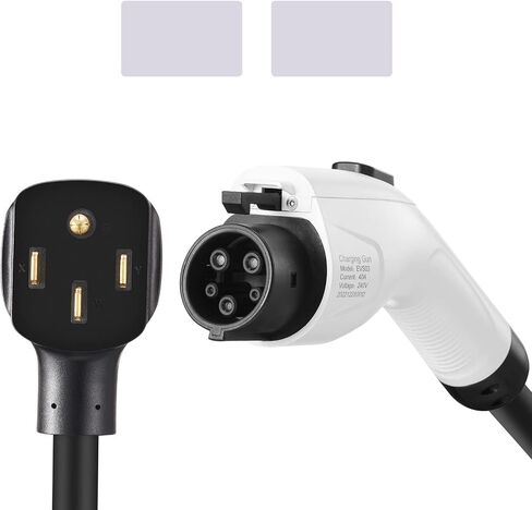 VEVOR Level 2 Electric Vehicle Charging Station, 0-40A Adjustable, 9.6 kW 240V NEMA 14-50 Plug Smart EV Charger with WiFi, 22-Foot TPE Charging Cable for Indoor/Outdoor Use, ETL&Energy Star Certified in Saudi Arabia