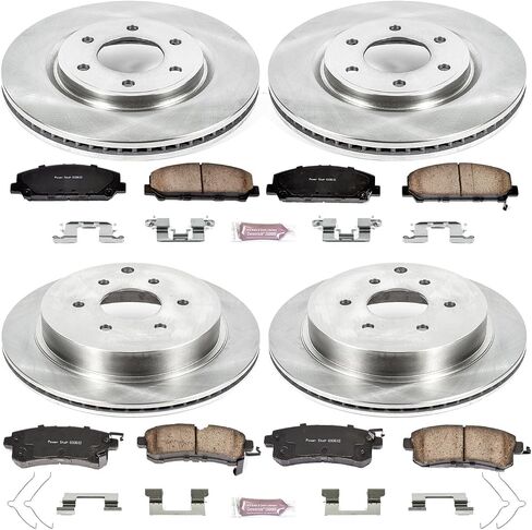 Power Stop KOE6322 Autospecialty Front and Rear Replacement Brake Kit-OE Brake Rotors & Ceramic Brake Pads in Saudi Arabia