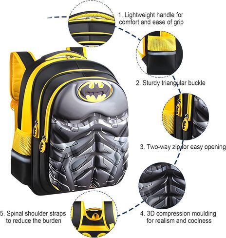 Lightweight Waterproof School Backpack for Kids,3D Cartoon Kids Backpack for School Boys Girls Kindergarten Elementary Toddler Backpack(Black) in Saudi Arabia
