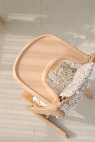 Full Coverage Stokke Tripp Trapp High Chair Placemat | Silicone High Chair Placemat | Lightweight | Dishwasher Safe| Easy to Clean (Butter Cream) in Saudi Arabia